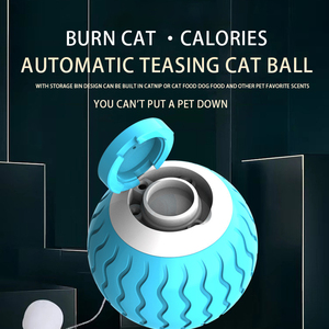 Automatic Led <strong>Happy</strong> Pet Cute Smart Interact Self Rotating <strong>Cat</strong> Playing Rolling Toys Balls Interactive Motorised <strong>Cat</strong> Toy - Product Image 2