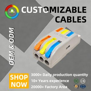 Connecteur de raccordement à levier 3 broches pour applications électriques, contacts <span class=keywords><strong>en</strong></span> cuivre, femelle, 250V 32A, boîtier PA66/PC, connexions de fils - Product Image 1