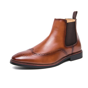 Botas <span class=keywords><strong>Chelsea</strong></span> Oxford con Logotipo Personalizado para Hombre, de Cuero Genuino con Forro de PU, Acolchadas, Cálidas, Ligeras y con Amortiguación para Invierno - Product Image 5