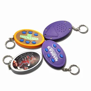 Custom recording talking sound keychain the 6 buttons funny sound key chain on hot sale