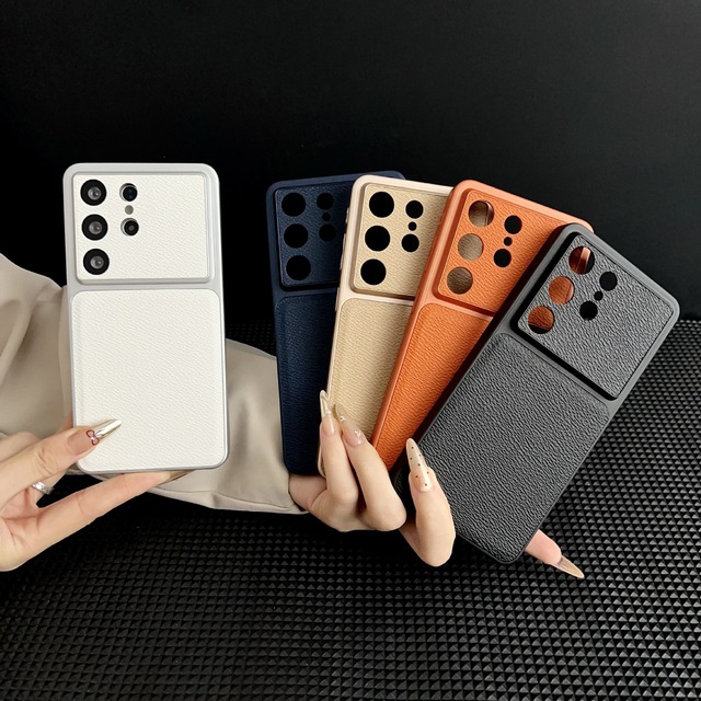 For Samsung S26 Ultra PU Leather Phone Case Business Style Back Cover for Samsung S24 Ultra S25 FE S26 Plus Phone Accessories