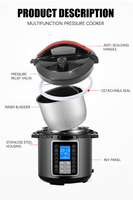 Autocuiseur Électrique Allemand en Acier Inoxydable 2026, Capacité 5.1-6L, Multifonction 13-en-1, Écran LED, Aluminium, Usage Domestique et Hôtelier