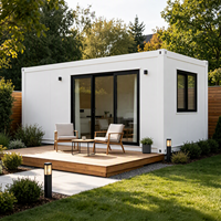 Maison conteneur de luxe préfabriquée et mobile, design moderne, garantie 5 ans, panneaux sandwich, utilisation hôtelière, résistante au vent et à l'eau, pour extérieur