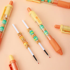 Bolígrafos <span class=keywords><strong>Kawaii</strong></span> con diseño de oso pequeño y bonito con logotipo personalizado, bolígrafos de cuerda de tinta negra y azul de 0,5mm, bolígrafo de Gel de regalo estacionario para escritura OEM y ODM - Product Image 1
