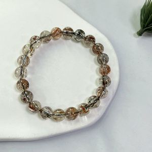 Bracelet en pierre naturelle avec perles de verre colorées, symbole de patientement et de stabilité, très apprécié, compatible FBA, inspection par une tierce partie - Product Image 5