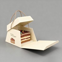 Emballage alimentaire à impression numérique Boîte à gâteau d'anniversaire Boîte à gâteau mousse de 4 pouces 5 pouces 6 pouces Boîte à pâtisserie à emporter Boîte d'emballage pour tranches de gâteau