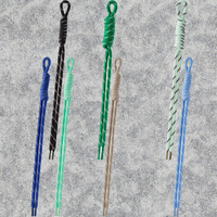 Porte-clés en nylon, breloque de sac, accessoires de porte-clés en corde tressée colorée