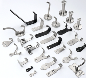 <span class=keywords><strong>Porte</strong></span>-manteaux en gros avec crochets rétractables <span class=keywords><strong>pour</strong></span> <span class=keywords><strong>salle</strong></span> <span class=keywords><strong>de</strong></span> <span class=keywords><strong>bain</strong></span> d'hôtel, moderne, blanc, or brossé, <span class=keywords><strong>mural</strong></span> - Product Image 5