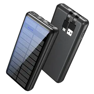 26800mah 태양 무선 전원 은행 전화 충전기 휴대용 야외 여행 비상 충전기 Powerbank 삼성 아이폰