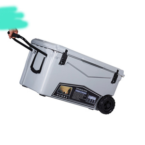 Nouvelle glacière isotherme extra large 87x49x49mm grise à roulettes pour la pêche et les activités de plein air, maintien de la glace jusqu'à 20 jours - Product Image 5