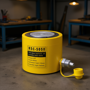 Vérin hydraulique simple effet RSC 5050, 50T, course 50mm, alésage 100mm, fixation par bride, outil industriel - Product Image 2