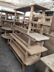 Antiguo china vintage rústico de madera recogidos natural <span class=keywords><strong>mesa</strong></span> de café - Product Image 4