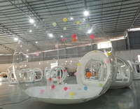 Tente à bulles transparente gonflable, tunnel unique, extérieur, PVC, hôtel, globe extérieur, dôme à bulles transparent, tente igloo