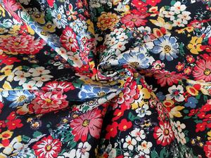 Tissu imprimé FLORAL en <span class=keywords><strong>BENGALINE</strong></span>, tissu extensible pour vêtement - Product Image 5