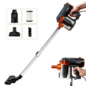 2023 new arrival aluminum tube 600W household dry portable handheld cordless Vacuum Cleaners floor care with pure copper motor