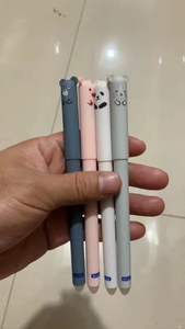 Fournitures de bureau scolaire Papeterie Cadeau Personnalisé Cap Off Kawaii Cochon Ours Chat <span class=keywords><strong>Souris</strong></span> Stylo Gel Effaçable - Product Image 6