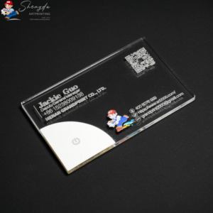 Produksi Cepat Desain Gratis Kartu Nama Bisnis Akrilik LED Mewah Ukiran Unik Penerangan Lampu Cetak Kustom Laser - Product Image 5