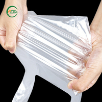Sacs de conservation alimentaire en plastique PE à tirer, type T-shirt, avec poignées, pour vente en gros, emballage en boîte distributrice