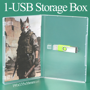 Sunshing กล่องไดรฟ์ปากกาใสอเนกประสงค์กล่องติด USB หนึ่งแพ็คกล่องใสสำหรับ USB แฟลชไดรฟ์ - Product Image 1