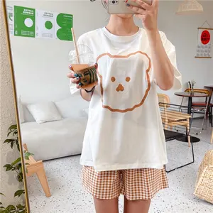 Conjunto de ropa de manga corta para mujer, traje femenino de manga corta