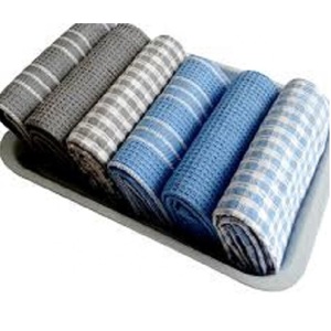 Toallas de mano de cocina con sublimación, 100% algodón orgánico paño de cocina, certificado GOTS, color blanco - Product Image 1