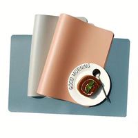 Set de table de cuisine nordique personnalisé rond ou carré en similicuir PVC imprimé