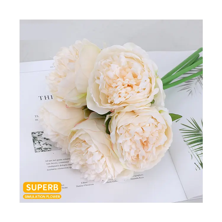 Elegant Vintage Artificial Flowers Peony Silk Flowers For Decorations Festivals