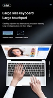 Laptop MiniTree 14 inci Intel Generasi ke-12 N100 Quad Core 3.40 GHz 12GB 16GB DDR5 Onboard 240GB 512GB SSD Keyboard Backlit Cokelat