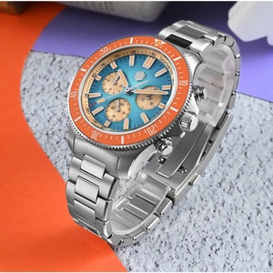 Saint Martin 40mm Diver <b>Chronograph</b> <b>Automatic</b> Watch Men's China Peacock SL-4801 Luminous Sapphire Waterproof 20Bar SN0118G-JS - Product Image 2