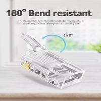 Prix Usine Fiche Connecteur RJ45 8P8C Meilleure Marque Connecteurs RJ45 Cat5e Cat6 pour Réseau