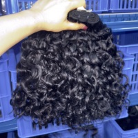 Extensions de Cheveux Bouclés Remy Naturels Importés Double Drawn de Haute Qualité 100% Cheveux Humains Bruts 100 Grammes Toutes Couleurs Adaptées Pixie Curly