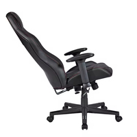 Fauteuil de bureau ergonomique moderne personnalisé en cuir PU noir, inclinable pour le gaming, avec vérin à gaz à 3 positions et fonction pivotante pour