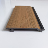 Revêtement mural composite en bois effet bois naturel gaufré, durable, avec couche de protection, co-extrusion WPC, revêtement mural plat