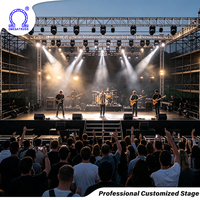 Scène d'événement principal de luxe durable avec structure de treillis en aluminium et toiture pour les organisateurs de concerts itinérants et de spectacles en direct