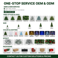Nuevos Suministros de Decoración Navideña Árbol Blanco con Luz LED de PE y PVC Mezclado Nieve Artificial Automática Árbol de Navidad