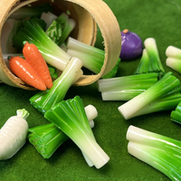 Miniatures de Fruits et Légumes Artificiels Répliques en Résine pour Bricolage, Accessoires de Décoration de Paysage et Ornements pour Maisons de Poupées - 20 PIÈCES