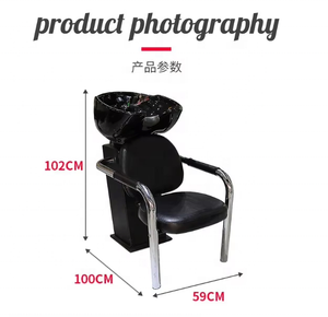 Luxury <b>Portable</b> Shampoo <b>Bed</b> for Barbershops and Salons Modern Design with Ceramic Basin for Hair Washing and Backwash Services - Product Image 6
