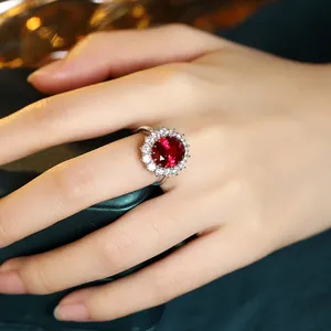 Bague MUSHAN personnalisée en argent sterling 925, plaquée or 18 carats, avec coussin de pierres, cadeau de fiançailles pour femme, collection Estate - Product Image 3