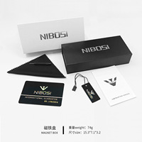 Boîtes de luxe originales Nibosi Brands pour montres, ensemble blanc et noir, emballage papier haut de gamme pour montres, coffret cadeau de luxe