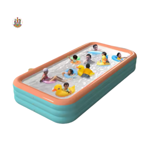 <span class=keywords><strong>Piscina</strong></span> Gonfiabile con Fondo Piatto in PVC Arancione e Verde di Alta Qualità e Durevole per Bambini e Adulti - Vendita all'Ingrosso - Product Image 1