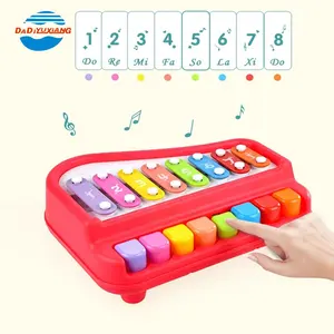 Oem customized plastic lovely 8 keys colored xylophone knock piano xylophone Toy For Kids Piano ABS EN71 60825 62115 7P