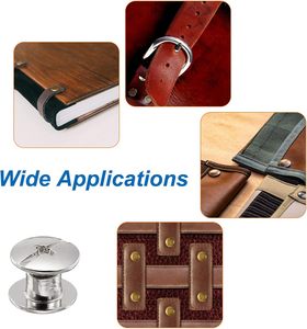 HARFINGTON Sets Chicago Screws Leather Rivets M Inch Belt Binding Metal Screws For Leathercraft Bag Shoes <b>Purse</b> Bookbinding Rose - Product Image 6