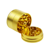 Broyeur à herbes personnalisé en aluminium CNC de 51 mm, couleur unie, 4 pièces, vente en gros d'usine