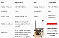 Chaise de stabilité Pilates en bois d'hévéa, structure robuste, revêtement en microfibre épaisse, ressorts améliorés pour studio de yoga, entraînement à domicile