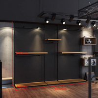 Présentoir de magasin de vêtements pour hommes haut de gamme, sur pied ou mural