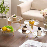 Présentoir à gâteaux en acrylique fait main avec dentelle, détachable, réglable en hauteur, à étages, style nordique, pour desserts de mariage