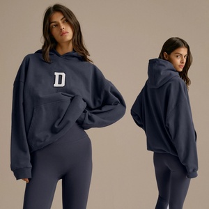 Sudadera con Capucha Personalizada con Apliques y Logotipo Bordado en 3D, Transpirable, para Invierno, de Algodón Grueso, Estilo Oversize - Product Image 1