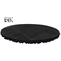 Scène circulaire modulaire réglable en hauteur avec rideaux pour événements de mariage
