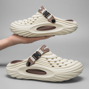 Nouvelles pantoufles directes respirantes et confortables, sabots décontractés antidérapants en mousse de récupération pour hommes, vente en gros d'usine - Product Image 3