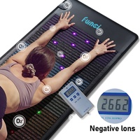 FUMEI PEMF Lumière rouge 7 pierres précieuses Chakra Chauffage infrarouge lointain Matelas avec ions négatifs Corps entier Cuir PU Matelas en améthyste